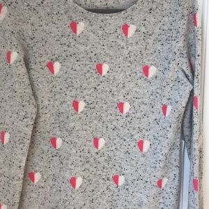Talbots cashmere sweater with hearts. Size small